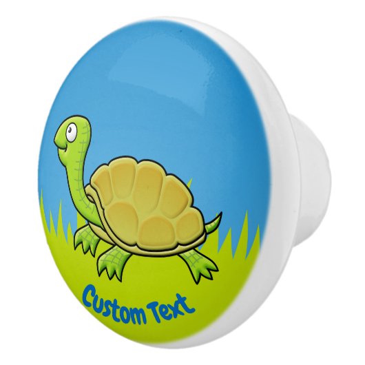 Cartoon schildpad keramische knop (Rechts)