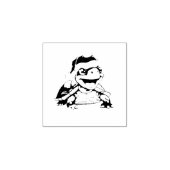 Cartoon schildpad, lachen, met kerstmuts rubberstempel (Afrduk)