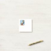 Cartoon Schildpad met Zonnebril Relaxend op Strand Post-it® Notes (Op bureau)