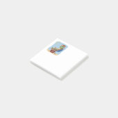 Cartoon Schildpad met Zonnebril Relaxend op Strand Post-it® Notes (Schuin)