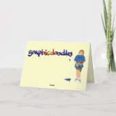 Cartoon schildpad paashaas! feestdagen kaart (Achterkant)