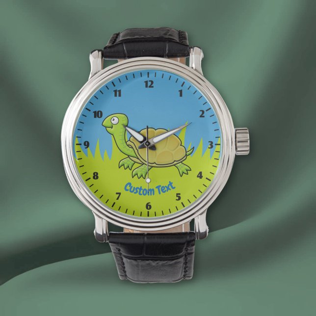 Cartoon Schildpad Pols Horloge (Creator heeft geüpload)