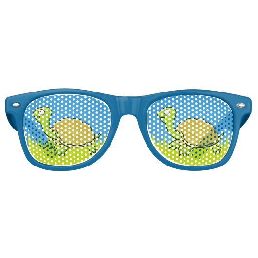 Cartoon Schildpad Retro Zonnebril (Voorkant)