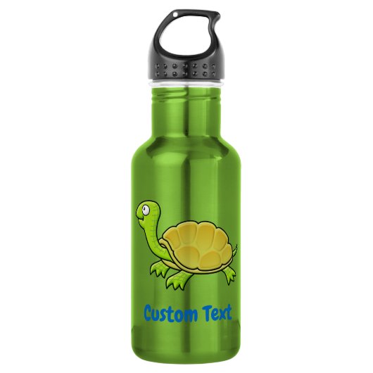 Cartoon Schildpad RVS Waterfles (Voorkant)