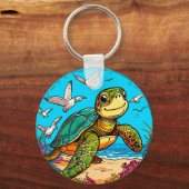 Cartoon schildpad sleutelhanger (Achterkant)