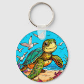 Cartoon schildpad sleutelhanger (Achterkant)