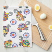 cartoon schildpad theedoek (Quarter Fold)