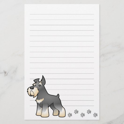 Cartoon Schnauzer Briefpapier (Voorkant)
