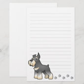 Cartoon Schnauzer Briefpapier (Voorkant / Achterkant)