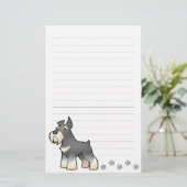 Cartoon Schnauzer Briefpapier (Staand voorkant)