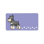Cartoon Schnauzer Etiket (Voorkant)