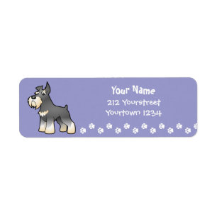 Cartoon Schnauzer Etiket