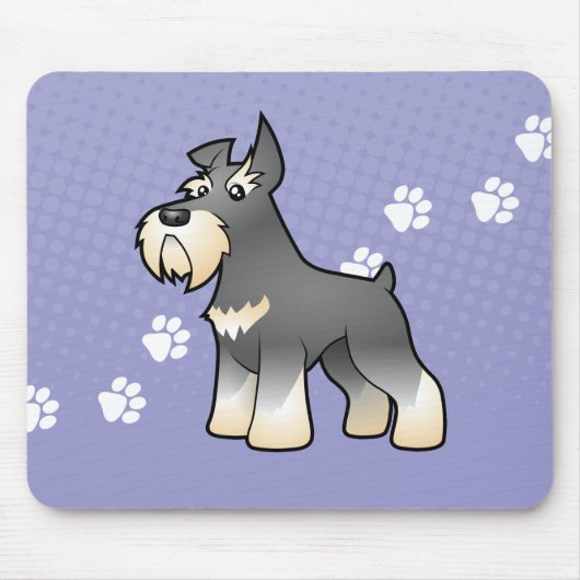 Cartoon Schnauzer Muismat (Voorkant)