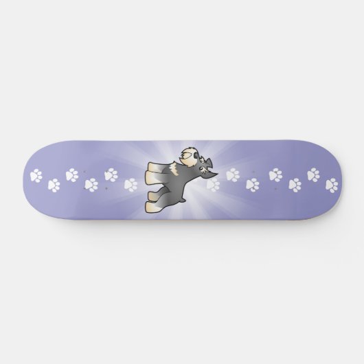 Cartoon Schnauzer Persoonlijk Skateboard (Horizontaal)
