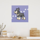 Cartoon Schnauzer Poster (Keuken)