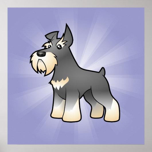 Cartoon Schnauzer Poster (Voorkant)