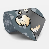 Cartoon Schnauzer Stropdas (Opgerold)