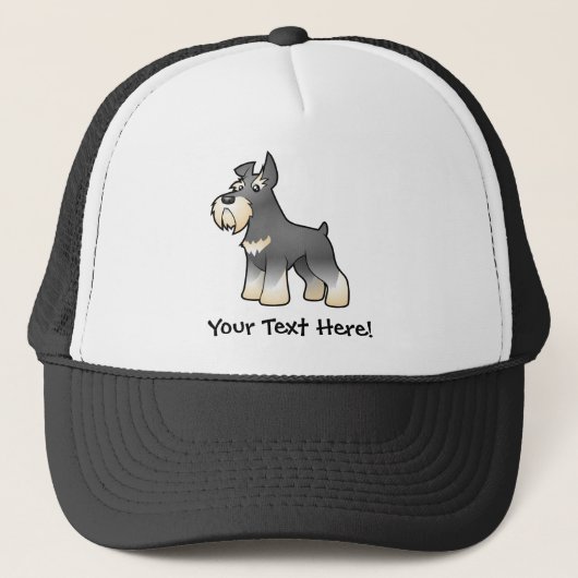 Cartoon Schnauzer Trucker Pet (Voorkant)
