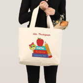 Cartoon School Boeken Leerleraar Canvas tas (Voorkant (product))