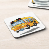 Cartoon School Bus Bier Onderzetter (Linkerzijde)