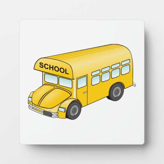 Cartoon School Bus Fotoplaat (Voorkant)