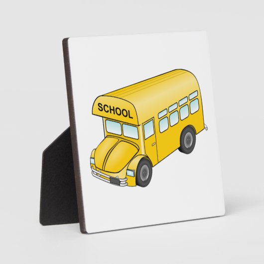 Cartoon School Bus Fotoplaat (Voorkant)
