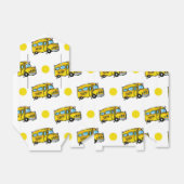 Cartoon School Bus, Gele en Witte Polka Dots Bedankdoosjes (Uitgevouwen)