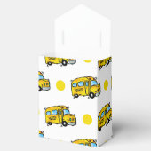 Cartoon School Bus, Gele en Witte Polka Dots Bedankdoosjes (Geopend)