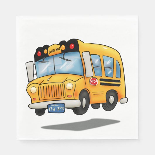 Cartoon School Bus Servet (Voorkant)