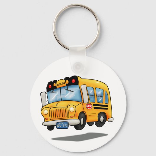 Cartoon School Bus Sleutelhanger (Voorkant)