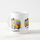 Cartoon schoolbussen koffiemok (Voorkant links)