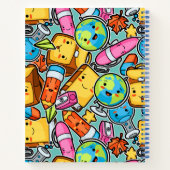 Cartoon schoolpatroon notitieboek (Achterkant)