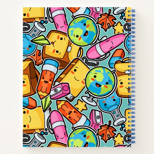 Cartoon schoolpatroon notitieboek (Achterkant)