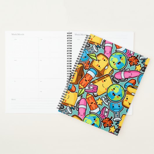 Cartoon schoolpatroon planner (Display)
