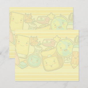 Cartoon-schoolpatroon Post-it notities