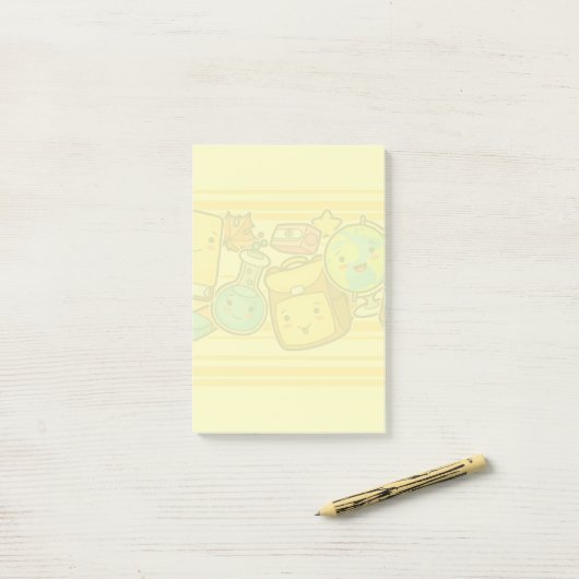 Cartoon-schoolpatroon Post-it notities Post-it® Notes (Op bureau)