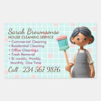 Cartoon Schoonmaak Janitorial Lady Wash Bath