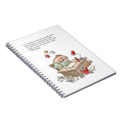 Cartoon schrijver blokkeren met grappig citaat notitieboek (Rechterzijde)