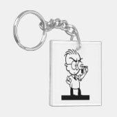  cartoon science chemicus comic sleutelhanger (Voorkant Links)