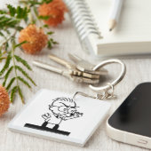  cartoon science chemicus comic sleutelhanger (Voorkant Rechts)