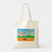 Cartoon Science Fiction Character Canvas tas (Achterkant)