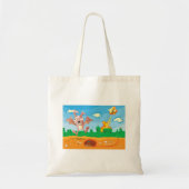 Cartoon Science Fiction Character Canvas tas (Voorkant)