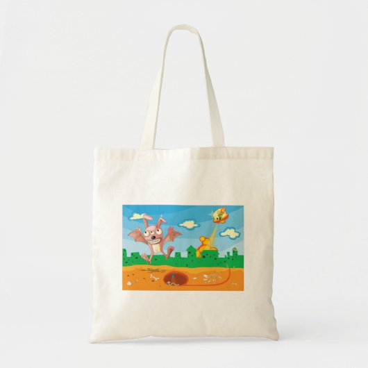Cartoon Science Fiction Character Canvas tas (Voorkant)
