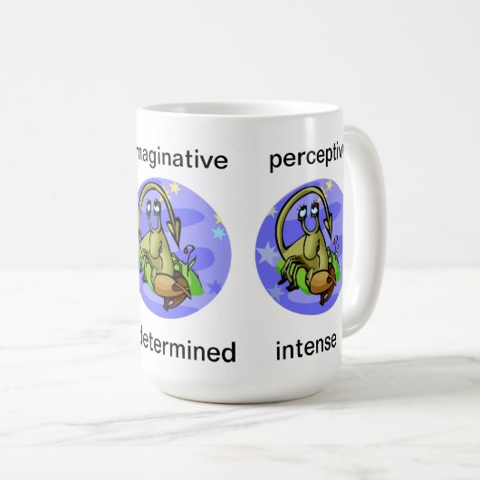  Cartoon Scorpio vertoont dierentuin Koffiemok (Voorkant rechts)