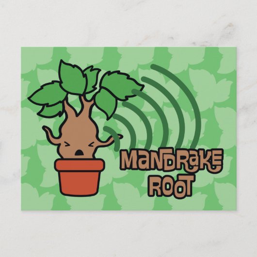 Cartoon Screaming Mandrake Character Art Briefkaart (Voorkant)