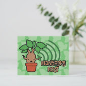 Cartoon Screaming Mandrake Character Art Briefkaart (Staand voorkant)