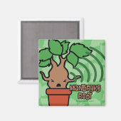 Cartoon Screaming Mandrake Character Art Magneet (Voorkant / Achterkant)