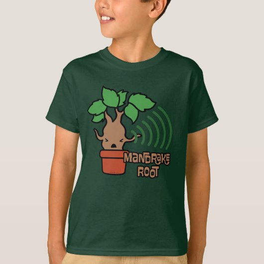 Cartoon Screaming Mandrake Character Art T-shirt (Voorkant)