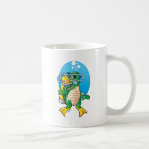 Cartoon Scuba Turtle Koffiemok