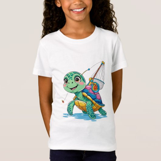 Cartoon Sea Turtle T-Shirt (Voorkant)